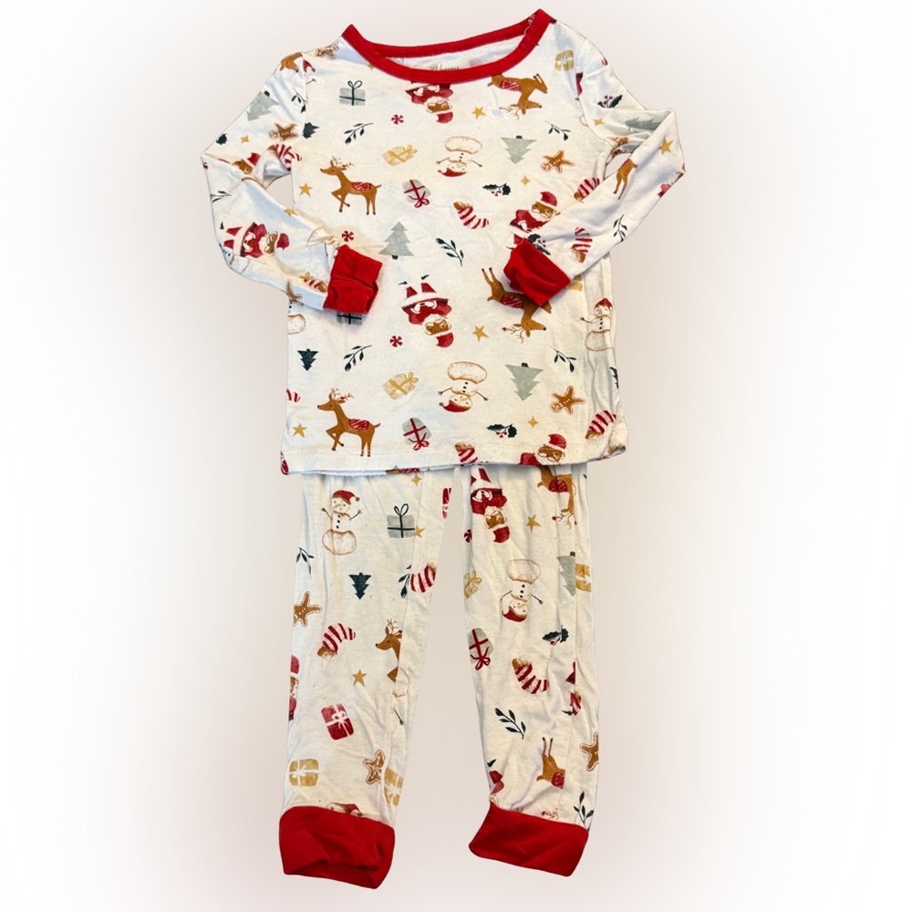 Milkberry Holiday Cheer Kids Pajama Set - Red and White